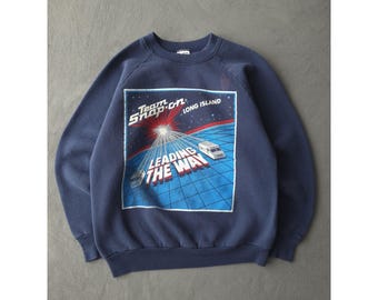 Vintage 90s Team Snap-On Long Island Blue Crewneck Sweatshirt M