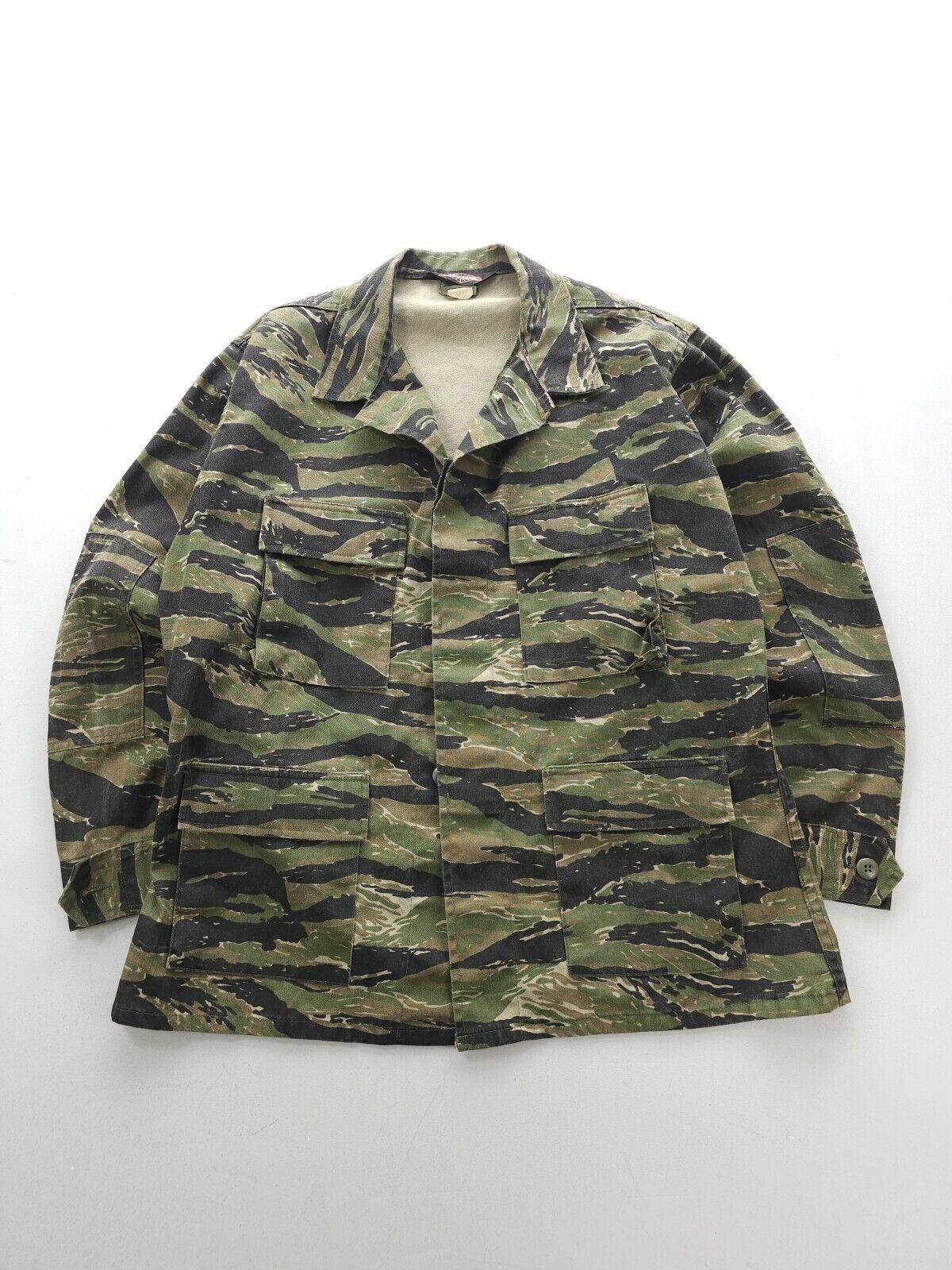 Vintage Tru-spec Tiger Stripe Camo Camouflage Army Jungle Vintage Tru-spec Tiger Stripe Camo Camouflage Army Jungle