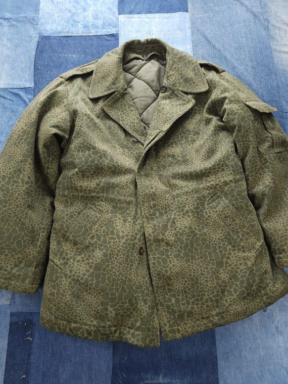 Vintage Polish Army Military Leopard Camo Camouflage Parka