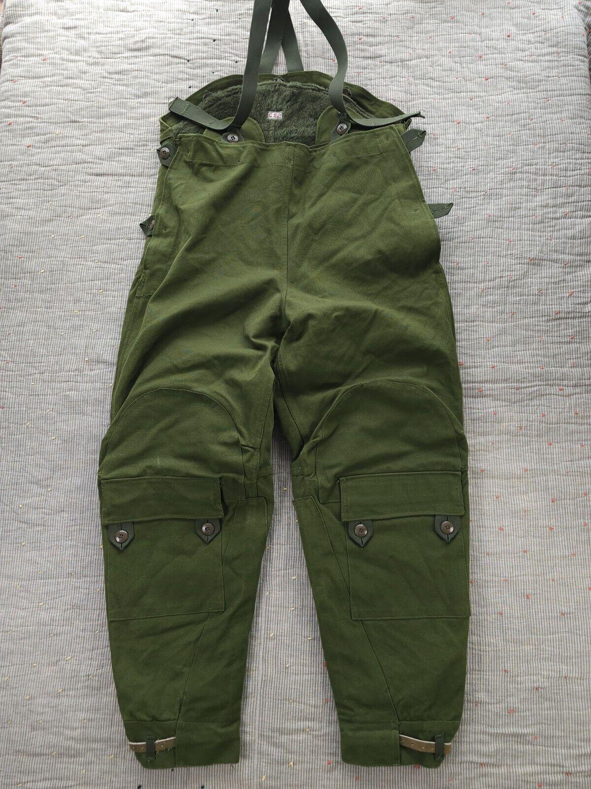Vintage 1971 Swedish Army Military Motorcycle Pants Fully Lined