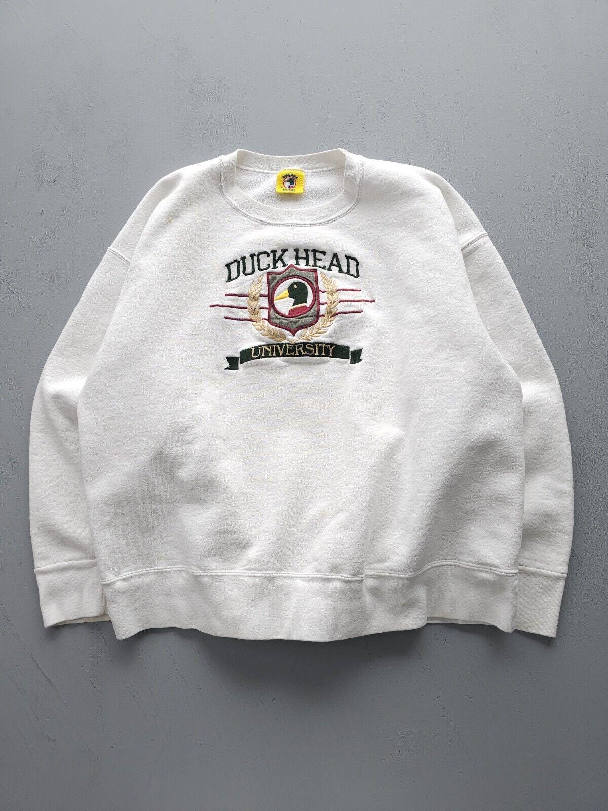 US古着　USA製　90s　Duck Head　スウェット　美品　サイズXL 古着 90年代 ダックヘッド Duck Head プリントスウェットシャツ