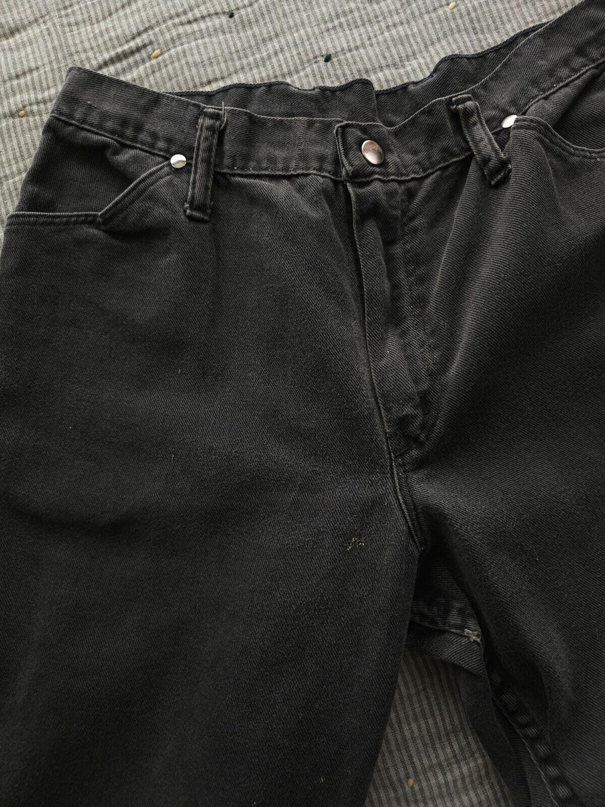 Vintage 1960s Wrangler Black Denim Flare Leg Jeans Women