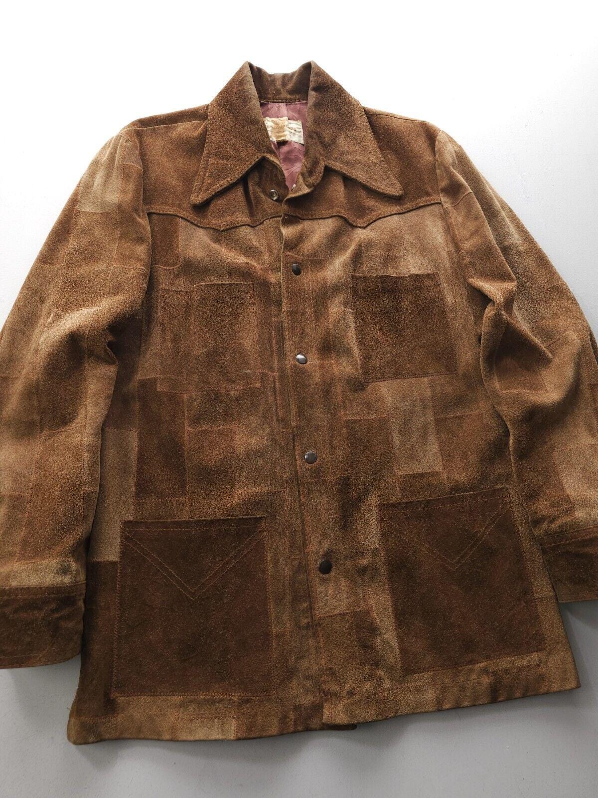 【70s】Euro Vintage Ethnic Suede Coat Vintage 70s Paisley Suede Jacket, Vera Pelle Jacket, 70s