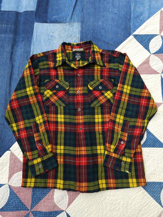 ＨBEAUTY&YOUTH WOOL FLANNEL BOX SHIRT HBEAUTY&YOUTH WOOL FLANNEL BOX SHIRT Vintage 1940s Hudson's