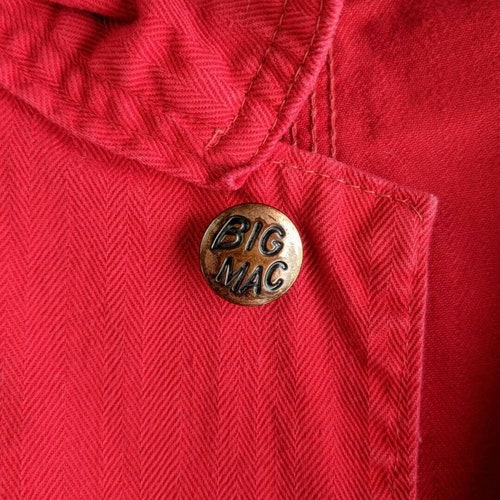 Vintage 1950s shops Penney's Sanforized Red Herringbone Coveralls sz 44R