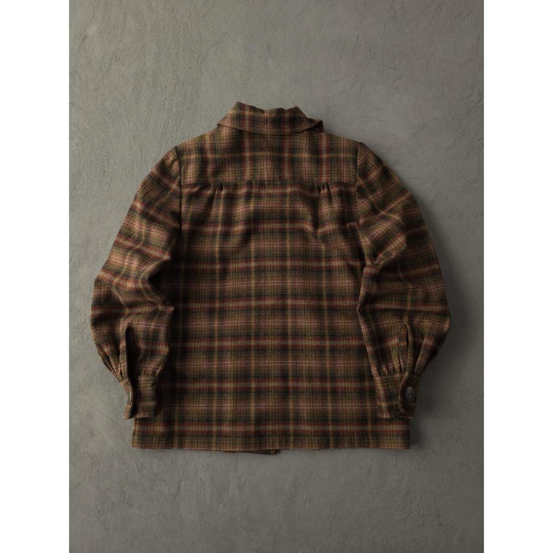 Vintage 1950er Jahre Pendleton Wolle karierte 49er Jacke Damen Rockabilly Classic L Bild 6