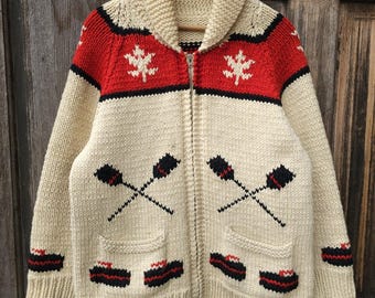 Vintage 1960s Jantzen Big J Green Mohair Wool Cardigan