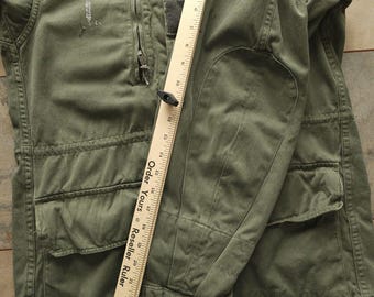 Vintage 1960s French Army M-64 Military Field Jacket Sadivoc
