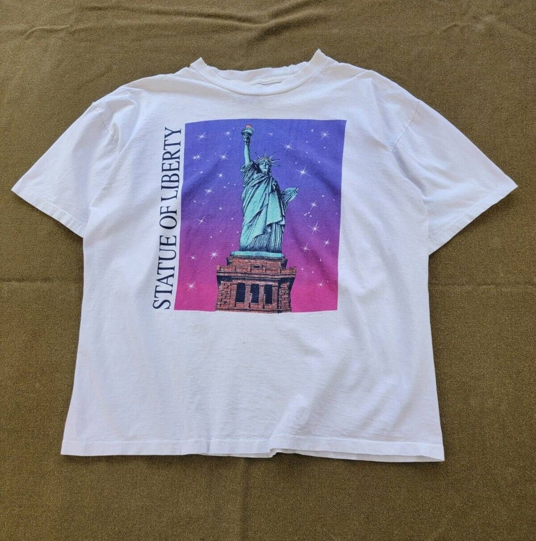 Vintage 1990s Statue of Liberty New York Signal Sport T-shirt - Etsy