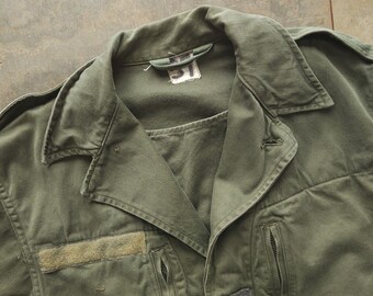 Vintage 1960s French Army M-64 Military Field Jacket Sadivoc Small