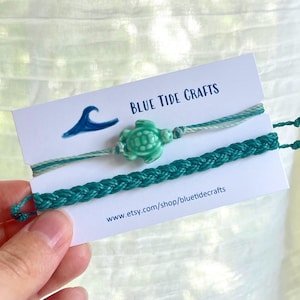 Adjustable Turtle Bracelet Set ~ Blue Tide Crafts