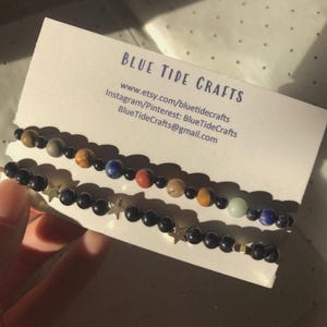 Little Solar System Bracelets ~ Adjustable Waterproof Bracelets by Blue Tide Crafts