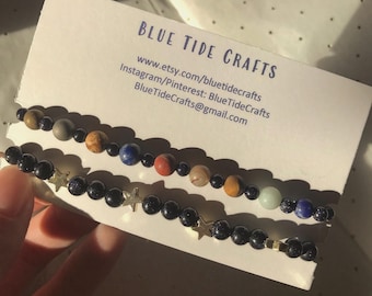 Little Solar System Bracelets ~ Adjustable Waterproof Bracelets by Blue Tide Crafts