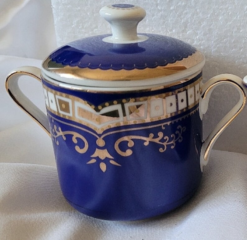 RMS Titanic 1st Class Cobalt Blue Sugar Bowl & Creamer Etsy