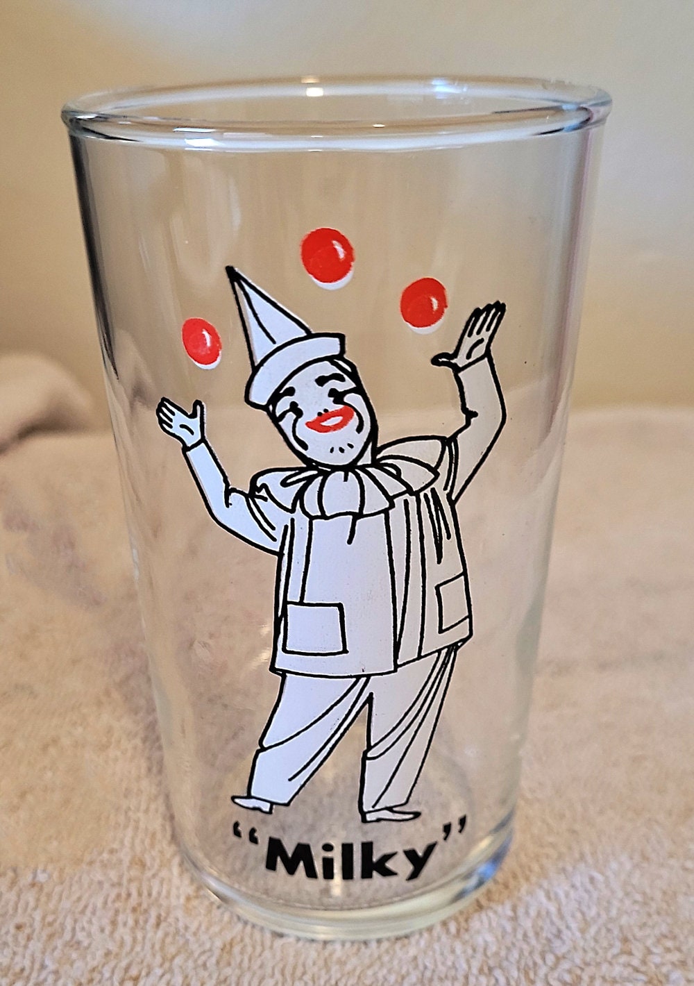 Vintage 1960's Milky the Clown 6oz Glass Detroit TV Twin Pines - Etsy