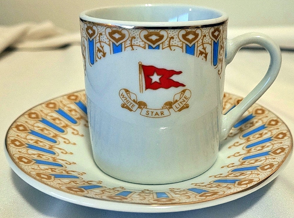 1st Class espresso Cup and Saucer- smaller size - THE TITANIC STORE