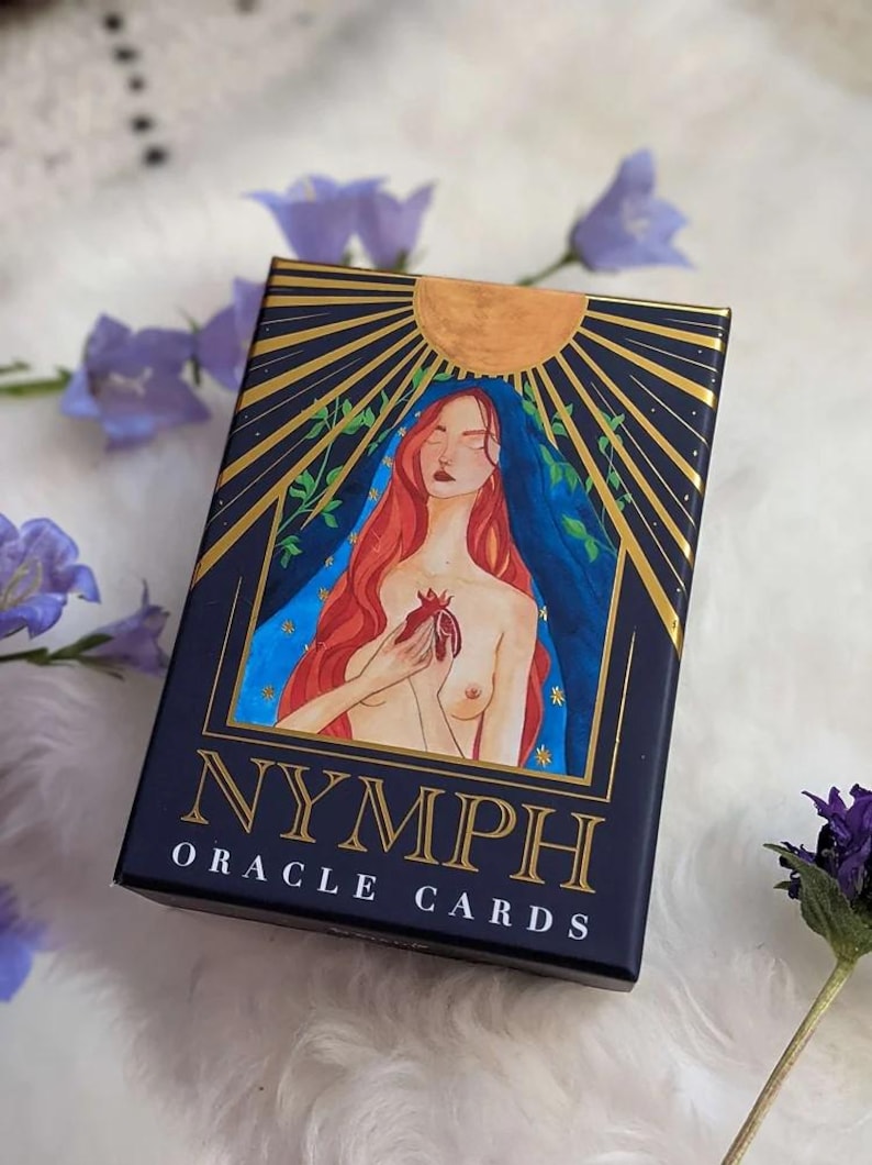 Cartas del oráculo de las ninfas, lecturas intuitivas, mitología griega, lo sagrado femenino imagen 1