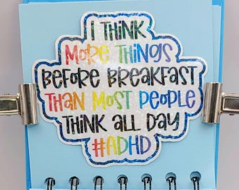 Quirky #ADHD Sticker: Share Your Sarcasm and Stand Out in Style