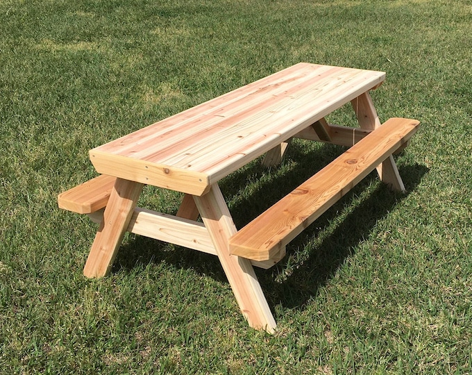 Kids Picnic Table, childrens picnic table, picnic table, cedar picnic table, outdoor table, picnic bench, kids bench, kids outdoor table