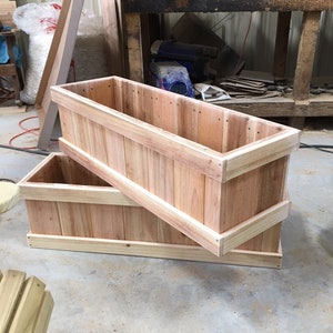 Handmade Cedar Planter Box: Garden or Porch Decor (Some Assembly Required)