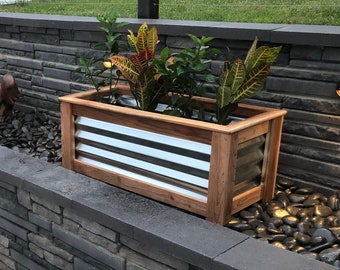 Cedar Planter Box, planter box, outdoor planter, indoor planter, garden box, metal planter box, planter