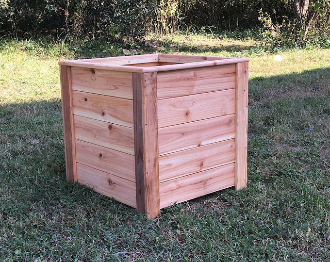 24" Square Cedar Planter Box