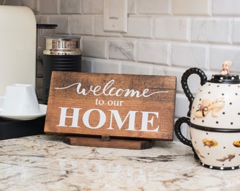Welcome to Our Home, mother's day gift, welcome sign, welcome to our home sign, welcome home sign, front door welcome sign, home decor sign