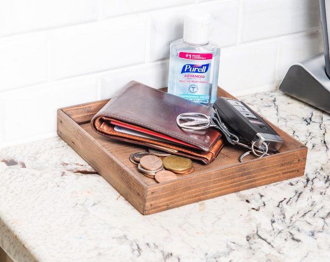 Valet Tray, Catchall tray, catch all tray, wooden valet tray, change organizer, kitchen tray, kitchen catcall tray, bathroom tray
