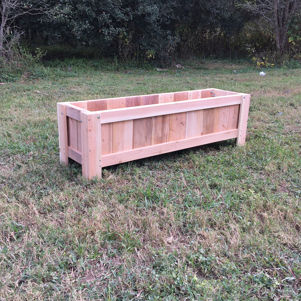 Planter Box Raised Planter Box Cedar Planter Box Outdoor Etsy
