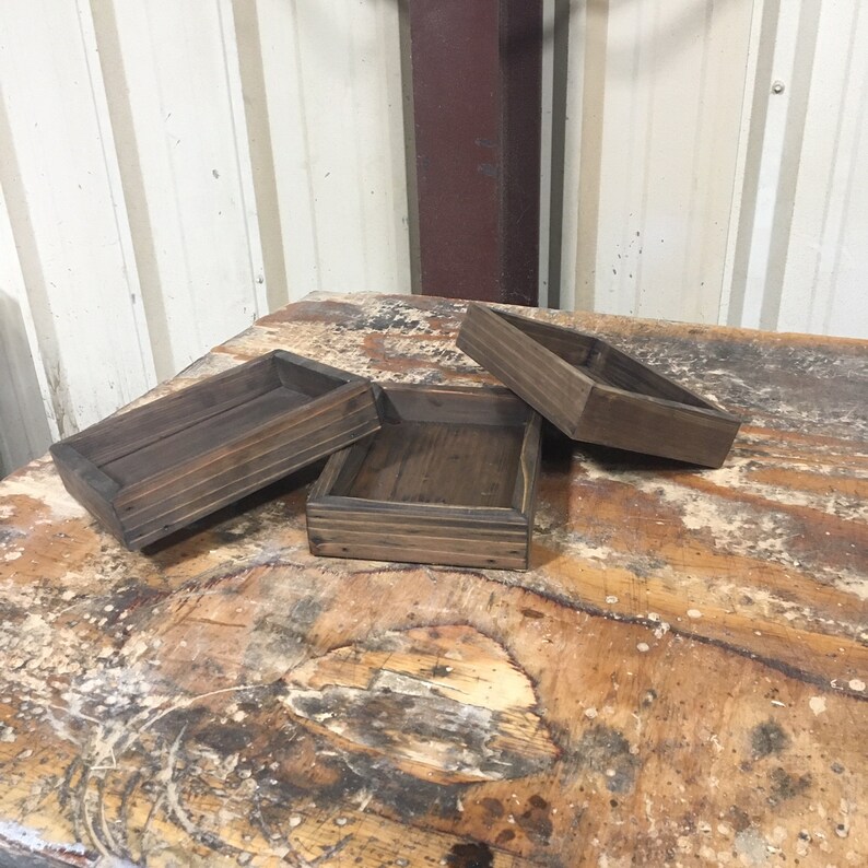 Valet Tray Catchall Tray Wood Valet Tray Charging Station Etsy