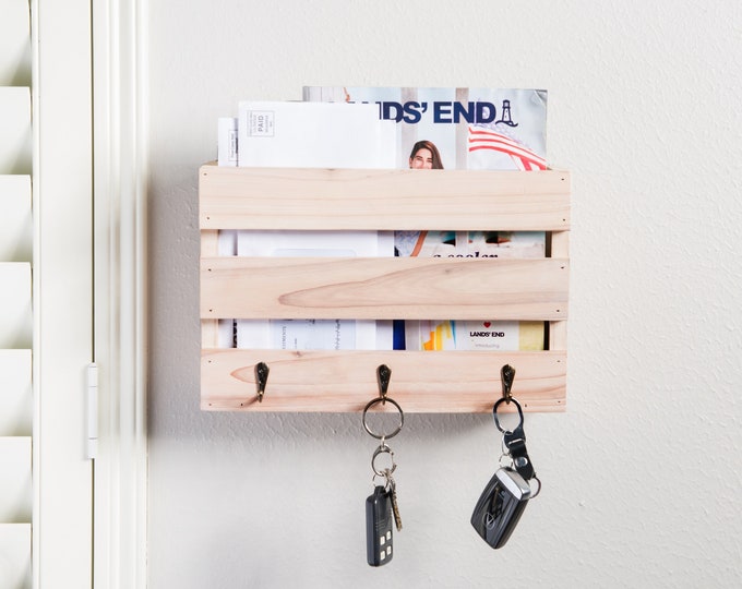 Mail and Key Holder, Entryway Mail and Key Storage Organizer, Key Rack, Hanging Mail and Key Hook, Wall Mount Key Hook, Mail Shelf, Key Hang