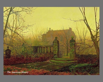 1901 - Autumn Morning by John Atkinson Grimshaw - Giclee Fine Art Print