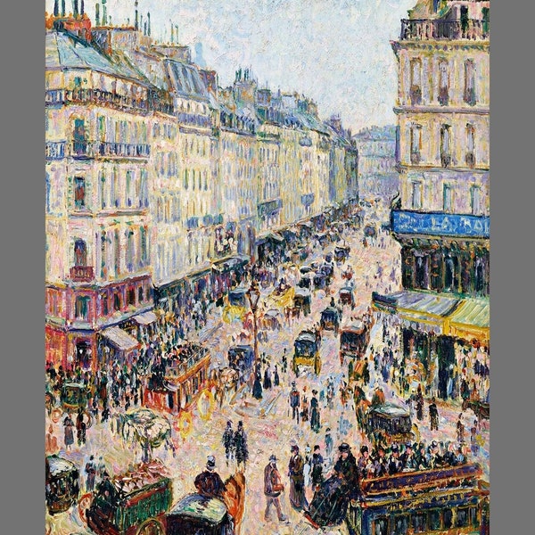 2040 - La Rue Saint-Lazare, temps lumineux by Camille Pissarro - Giclee Fine Art Print