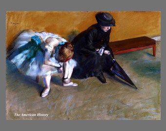 1472 - Surprise - Waiting by Edgar Degas - Giclee Fine Art Print