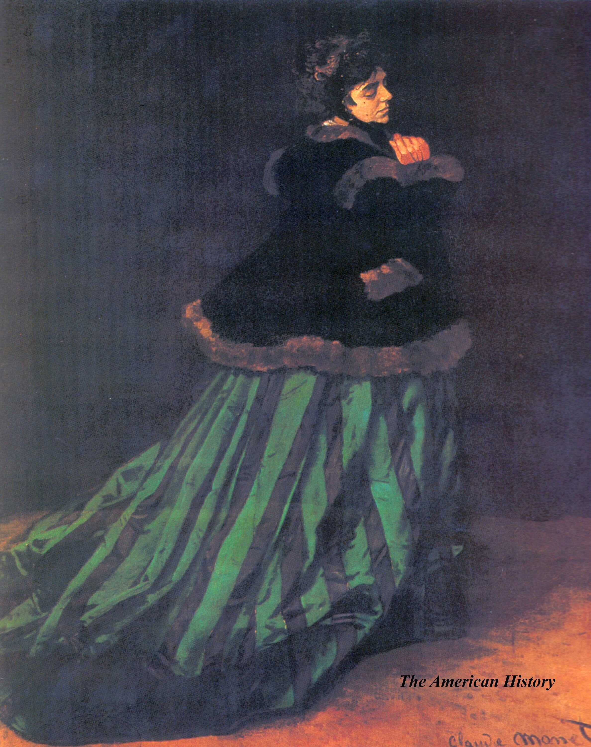 Claude Camille The Woman In The Green Dress Art Print Painting Poster atelieryuwa.ciao.jp