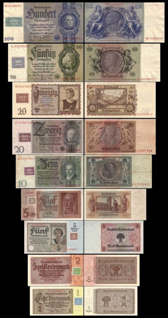 1 100 DDR Mark Kuponausgabe 1948 alte DDR Währung 9 - Etsy Schweiz