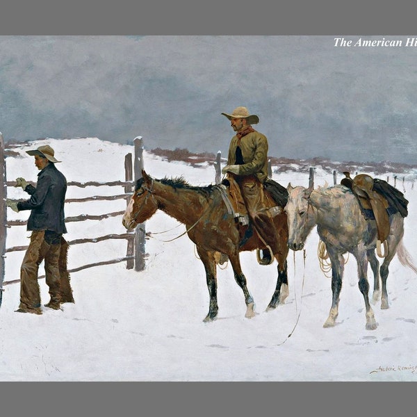 1946 - The Fall of the Cowboy by Frederic Remington - Giclee Fine Art Print