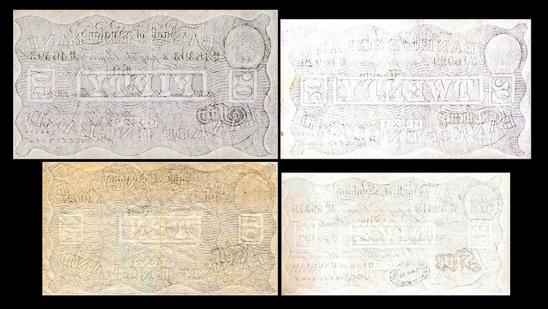 Issue 1929-1934 Britannia 5 50 Pounds reproduction 20 5 old banknotes 10 10