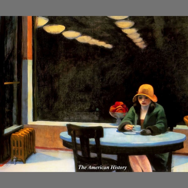 1438 - Automat par Edward Hopper - Giclee Fine Art Print