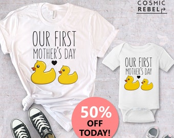 Our First Mother's Day Duck Tee | First Mother's Day Gift | Baby Bodysuit | Mother's Day Gift | Mother's Day Kids | Mommy and Me