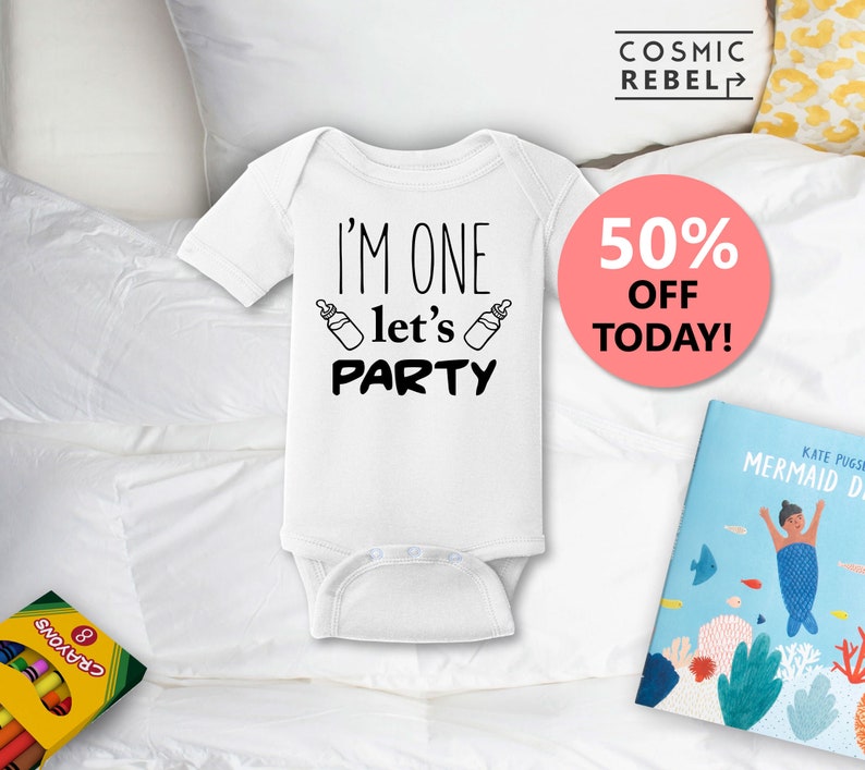 First Birthday Boy Bodysuit 1st Birthday I/'m One Birthday Boy I/'m One Let/'s Party Bodysuit Birthday Bodysuit Baby Boy Bodysuit