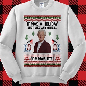 True Crime Ugly Christmas Sweater Party Sweatshirt, Funny Christmas Sweater, Funny Christmas Sweatshirt, Christmas Sweater Party