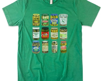 Pickle Jar Brands T-Shirt, Funny Pickle Shirt, Foodie Shirt, Pop Culture