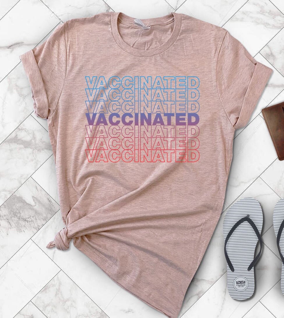 Vaccinated Rainbow T-Shirt | Vaccinate Shirt | Fully Vaccinated | Vac…