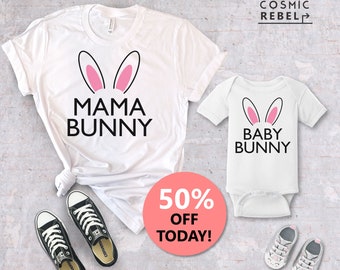 Easter Mommy and Me Matching Tee | Easter Mom and Baby | Baby Bodysuit | Mother's Day Gift | Mother's Day Kids | Mama Bunny | Baby Bunny