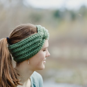 Crochet Twisted Headband Crochet Ear Warmer A Winter, Fall and Spring Accessory 100% Acrylic image 1