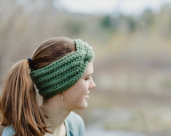 Crochet Twisted Headband - Crochet Ear Warmer - A Winter, Fall and Spring Accessory - 100% Acrylic