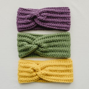 Crochet Twisted Headband Crochet Ear Warmer A Winter, Fall and Spring Accessory 100% Acrylic 画像 5