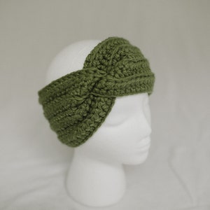 Crochet Twisted Headband Crochet Ear Warmer A Winter, Fall and Spring Accessory 100% Acrylic 画像 3