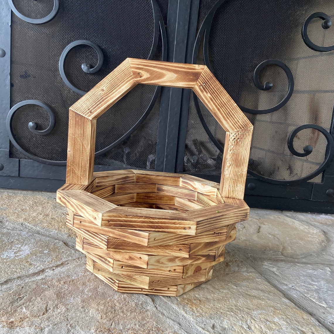 Amish Basket 12x12x15 With Handle Etsy